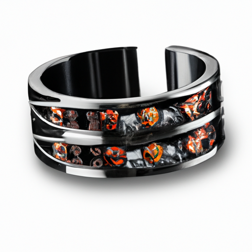 Discover the Elegance of the Droid Gem Set Band 6mm - Gents from Geek Dot Jewelry