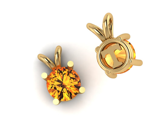 Custom T citrine pendant - Geek Jewelry