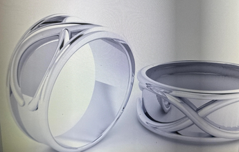 Custom infinity band in platinum