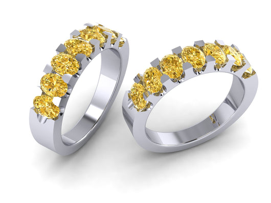 Custom- Yellow Diamond Band - Geek Jewelry