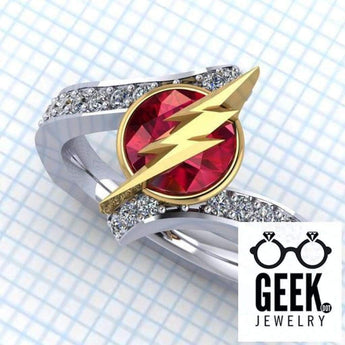 Flash Tag, Flashy Ring-  Ladies - Geek Jewelry