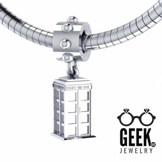 Flying Call Box Charm TARDIS - Geek Jewelry