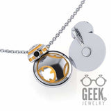 BB Kinetic Pendant,  Sterling Silver BB Necklace - Geek Jewelry