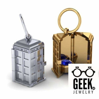 TARDIS Locket Pendant, - Geek Jewelry