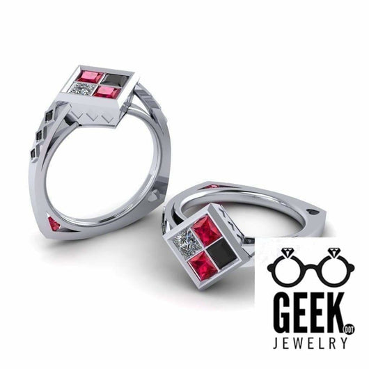 Quinn-ThinBand Version- HQ Lovers- No Joke Engagement - Ladies - Geek Jewelry