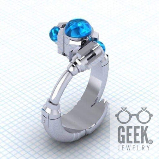 The Tenth Sonic - Solitare Ring,- Ladies - Geek Jewelry