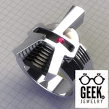 Toaster Head Helmet Ring- Gents - Geek Jewelry