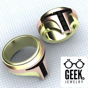 Hunter Ring With Stones-Ladies - Geek Jewelry