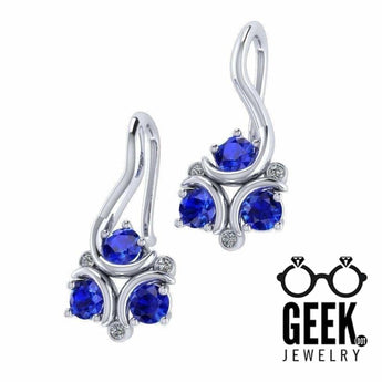Zora's Sapphire Dangle Earrings - Geek Jewelry