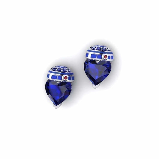 Droid Heart Studs- NEW!!! - Geek Jewelry