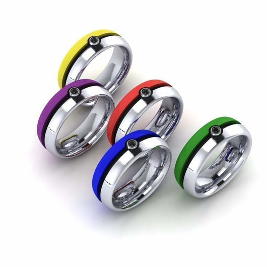 Color Poke Ball Band  -GENTS - Geek Jewelry