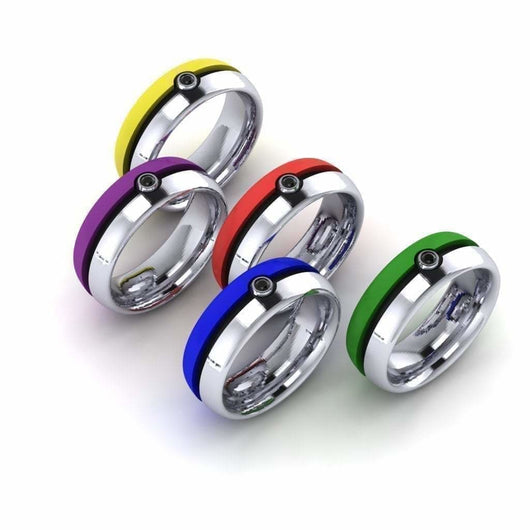 Color Poke Ball Band  -LADIES - Geek Jewelry